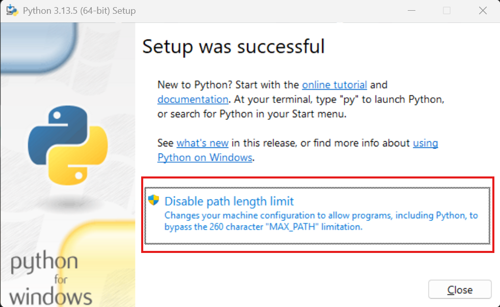 disable path limit